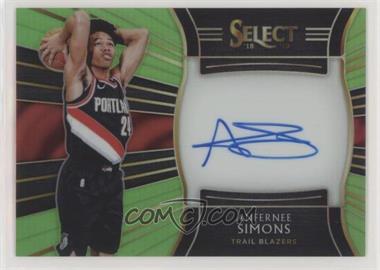 2018-19 Panini Select - Rookie Signatures - Neon Green Prizm #RS-ASM - Anfernee Simons /99