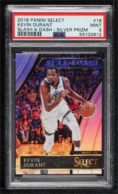 2018-19 Panini Select - Slash and Dash - Silver #18 - Kevin Durant /99 [PSA 9 MINT]