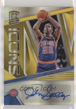 2018-19 Panini Spectra - Icons Autographs - Gold Prizm #IA-JSL - John Salley /10