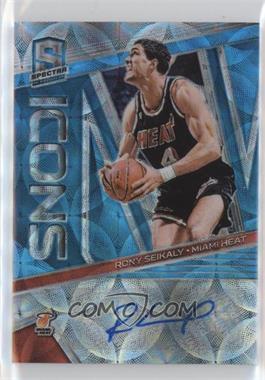 2018-19 Panini Spectra - Icons Autographs - Neon Blue Prizm #IA-RSK - Rony Seikaly /60