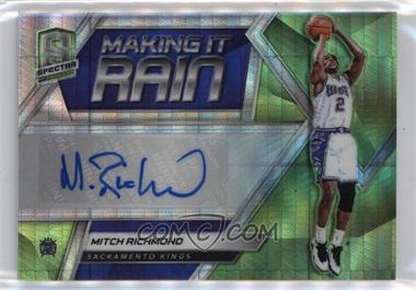 2018-19 Panini Spectra - Making it Rain Autographs - Neon Green Prizm #MR-MRM - Mitch Richmond /49