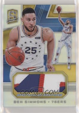 2018-19 Panini Spectra - Spectacular Swatches - Gold Prizm #SS-BSM - Ben Simmons /10
