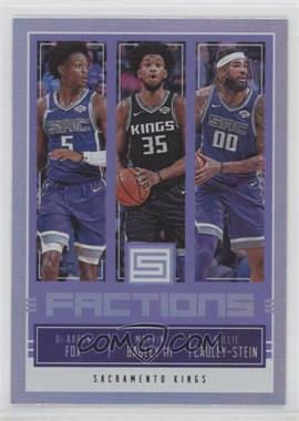 2018-19 Panini Status - Factions - Purple #12 - De'Aaron Fox, Marvin Bagley III, Willie Cauley-Stein