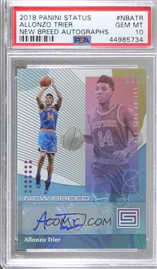 2018-19 Panini Status - New Breed #NB-ATR - Allonzo Trier [PSA 10 GEM MT]