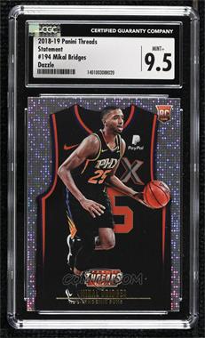 2018-19 Panini Threads - [Base] - Dazzle #194 - Rookies Statement Jersey - Mikal Bridges [CGC 9.5 Mint+]