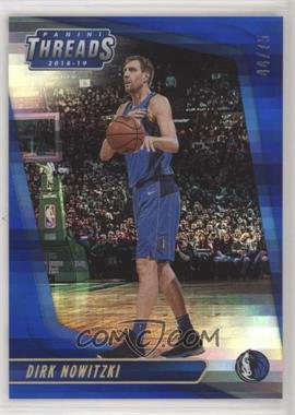 2018-19 Panini Threads - [Base] - Premium Blue #54 - Dirk Nowitzki /75