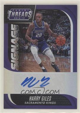 2018-19 Panini Threads - Signage - Premium #7 - Harry Giles /100