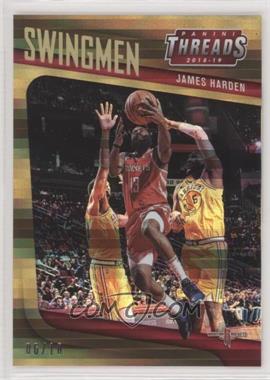 2018-19 Panini Threads - Swingmen - Premium Gold #4 - James Harden /10