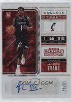 College Ticket Variation - Jacob Evans III #/23