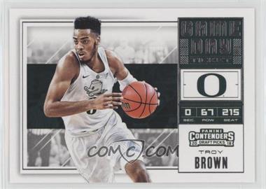 2018 Panini Contenders Draft Picks - Game Day Tickets #19 - Troy Brown Jr.