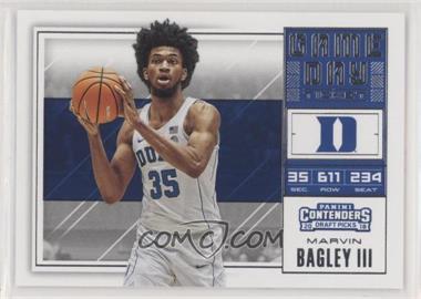2018 Panini Contenders Draft Picks - Game Day Tickets #3 - Marvin Bagley III
