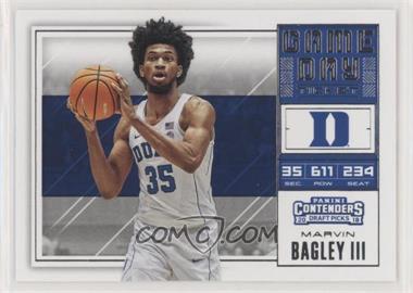 2018 Panini Contenders Draft Picks - Game Day Tickets #3 - Marvin Bagley III