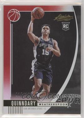 2019-20 Panini Absolute Memorabilia - [Base] - Red #28 - Quinndary Weatherspoon /199
