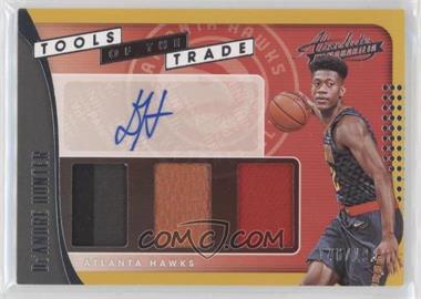 2019-20 Panini Absolute Memorabilia - Tools of the Trade Three Swatch Signatures - Level 1 #TT3-DAH - De'Andre Hunter /199