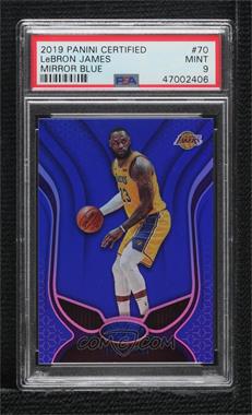 2019-20 Panini Certified - [Base] - Mirror Blue #70 - LeBron James [PSA 9 MINT]