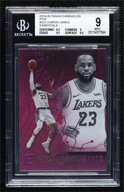 2019-20 Panini Chronicles - [Base] - Pink #223 - Essentials - LeBron James [BGS 9 MINT]