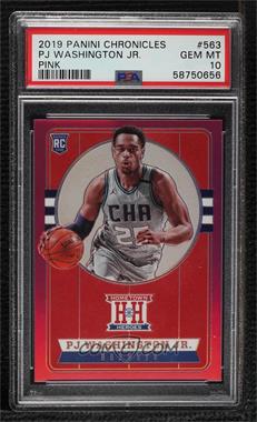 2019-20 Panini Chronicles - [Base] - Pink #563 - Hometown Heroes Optic Prizm - PJ Washington Jr. [PSA 10 GEM MT]