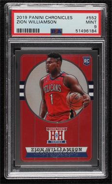 2019-20 Panini Chronicles - [Base] #552 - Hometown Heroes Optic - Zion Williamson [PSA 9 MINT]