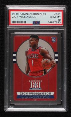 2019-20 Panini Chronicles - [Base] #552 - Hometown Heroes Optic - Zion Williamson [PSA 10 GEM MT]