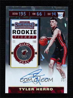 2019-20 Panini Contenders - [Base] - Cracked Ice Ticket #142.2 - Rookie Ticket Photo Variation - Tyler Herro /25