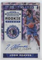 Rookie Ticket Sticker Autographs - Josh Reaves #/25