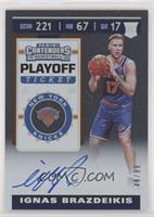 Rookie Ticket Photo Variation - Ignas Brazdeikis #/99