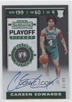 Rookie Ticket Photo Variation - Carsen Edwards #/99