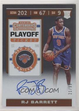 2019-20 Panini Contenders - [Base] - Playoff Ticket #128.1 - Rookie Ticket - RJ Barrett /99 [EX to NM]