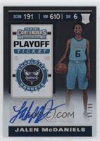 Rookie Ticket Sticker Autographs - Jalen McDaniels #/99