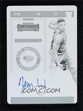 2019-20 Panini Contenders - [Base] - Printing Plate Black #108.1 - Rookie Ticket - Zion Williamson /1 [Noted]