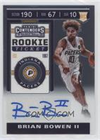 Rookie Ticket Sticker Autographs - Brian Bowen II