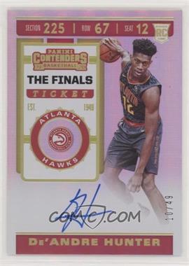 2019-20 Panini Contenders - [Base] - The Finals Ticket #110.1 - Rookie Ticket - De'Andre Hunter /49