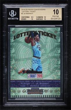 2019-20 Panini Contenders - Lottery Ticket #2 - Ja Morant [BGS 10 PRISTINE]