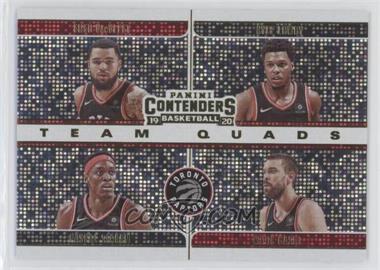 2019-20 Panini Contenders - Team Quads #28 - Kyle Lowry, Marc Gasol, Fred VanVleet, Pascal Siakam