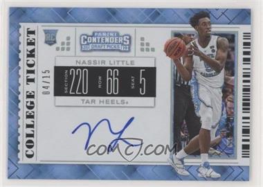 2019-20 Panini Contenders Draft Picks - [Base] - Diamond Ticket #62.4 - RPS College Ticket Variation C - Nassir Little (White Jersey, Passing) /15