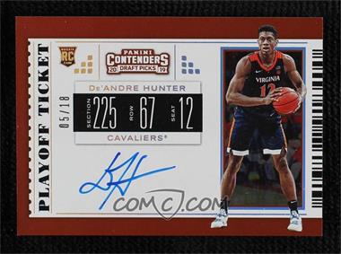 2019-20 Panini Contenders Draft Picks - [Base] - Playoff Ticket #57.3 - RPS College Ticket Variation B - De'Andre Hunter /18