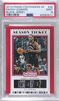 Season Ticket - Kawhi Leonard (Black Jersey) [PSA 9 MINT]