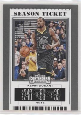 2019-20 Panini Contenders Draft Picks - [Base] #28.2 - Season Ticket Variation - Kevin Durant (Black Jersey)