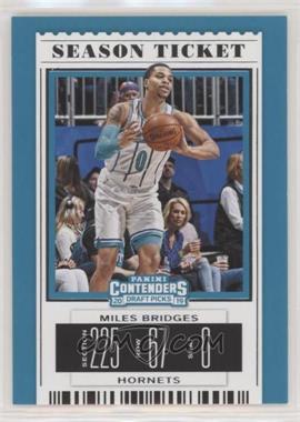 2019-20 Panini Contenders Draft Picks - [Base] #43.1 - Season Ticket - Miles Bridges (White Jersey)