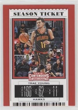 2019-20 Panini Contenders Draft Picks - [Base] #49.1 - Season Ticket - Trae Young (Black Jersey)