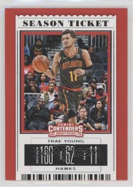 2019-20 Panini Contenders Draft Picks - [Base] #49.1 - Season Ticket - Trae Young (Black Jersey)