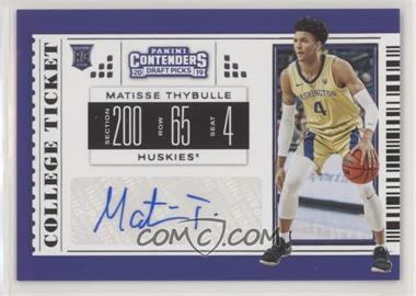 2019-20 Panini Contenders Draft Picks - [Base] #74.1 - RPS College Ticket - Matisse Thybulle (Gold Jersey)