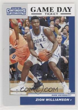 2019-20 Panini Contenders Draft Picks - Game Day Tickets #1 - Zion Williamson