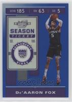 Season Ticket - De'Aaron Fox #/99
