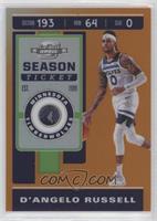 Season Ticket - D'Angelo Russell #/49