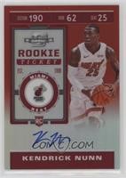 Rookie Ticket - Kendrick Nunn #/149