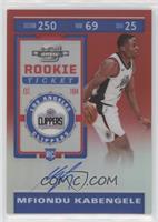 Rookie Ticket Variation - Mfiondu Kabengele #/149