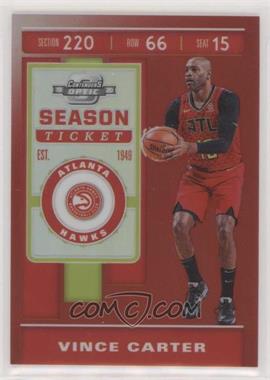 2019-20 Panini Contenders Optic - [Base] - Red Prizm #65 - Season Ticket - Vince Carter