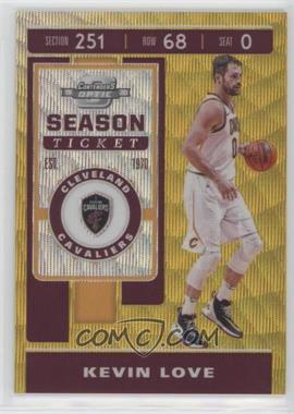 2019-20 Panini Contenders Optic - [Base] - Tmall Exclusive Gold Wave Prizm #48 - Season Ticket - Kevin Love