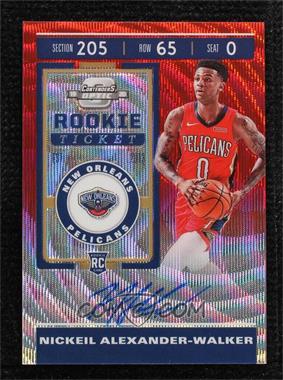 2019-20 Panini Contenders Optic - [Base] - Tmall Exclusive Rookie Red Wave Prizm Autographs #111 - Rookie Ticket - Nickeil Alexander-Walker